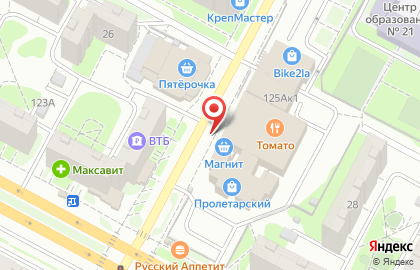 Ресторан Вкусная история в Пролетарском районе на карте