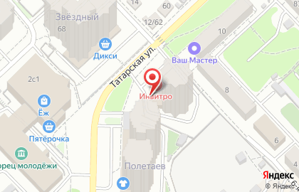 Бар Хмель на Татарской улице на карте
