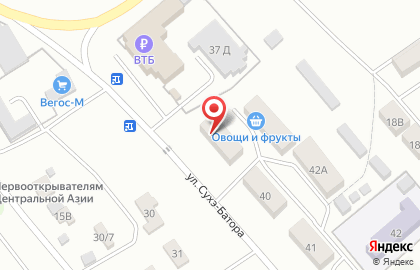 Магазин овощей и фруктов на улице Сухэ-Батора на карте