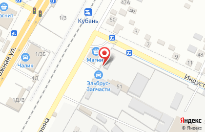 Магазин б/у автозапчастей Эльбрус на улице Ленина на карте