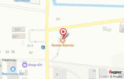 Кафе быстрого питания Краор Бургер на карте