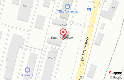 Уфимский учебный центр Башнефтехим на улице Ульяновых на карте