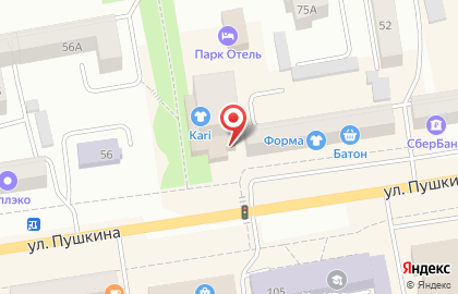 Спортивный супермаркет Суперспорт на улице Пушкина на карте