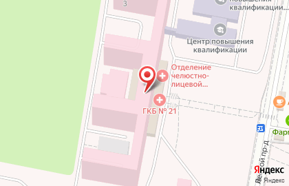 Городская клиническая больница №21 в Октябрьском районе на карте