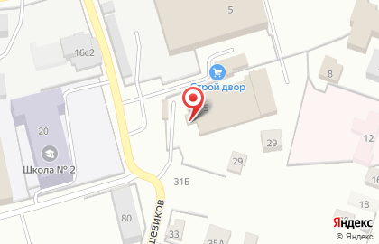 Шинный центр Техношина на улице Большевиков на карте
