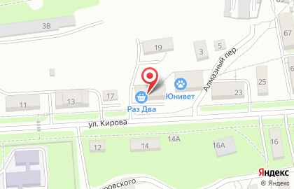Сеть минимаркетов Раз Два в Краснофлотском районе на карте