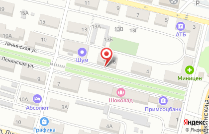Магазин Диана на Ленинской улице на карте