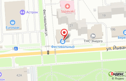 Торгово-офисный центр Этажи на улице Йывана Кырли на карте