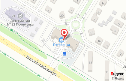 Универсам Пятёрочка на улице Космонавта Леонова на карте