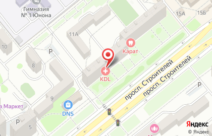 Сервисный центр DNS на проспекте Строителей на карте