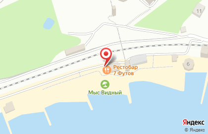 Пляж Мыс Видный на карте
