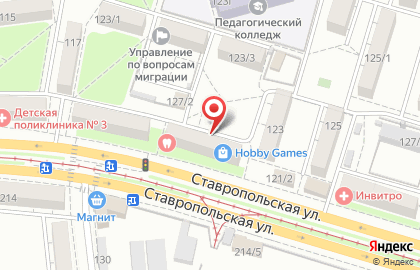 Клиника семейной стоматологии Новастом на Ставропольской улице на карте