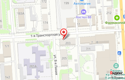 Магазин хлебобулочных изделий Хлебодар в Октябрьском районе на карте