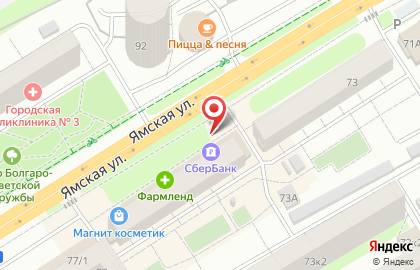 СберБанк России на Ямской улице на карте