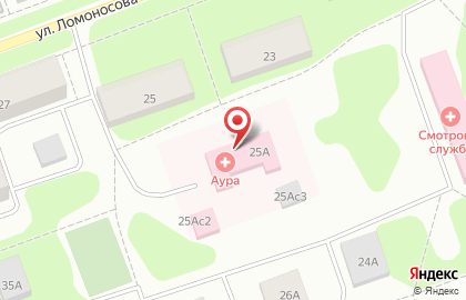 АУРА на улице Ломоносова на карте
