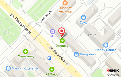 Аптека Живика в Тюмени на карте