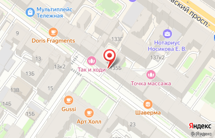 Продуктовый магазин в Санкт-Петербурге на карте