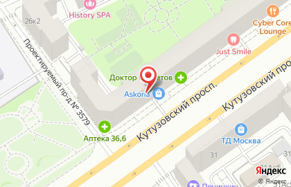 Интим-магазин Он и она на Кутузовском проспекте на карте