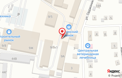 Зоомагазин Чеширский кот на улице Орджоникидзе на карте