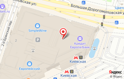 Ювелирный салон Владимир Михайлов на площади Киевского Вокзала на карте