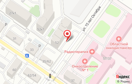 Магазин керамической плитки Континент на улице 15 лет Октября на карте