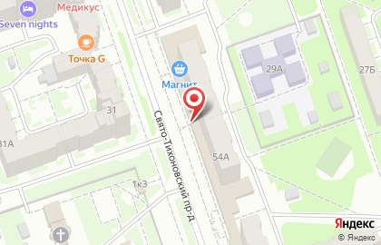 Супермаркет Магнит на проспекте Циолковского на карте