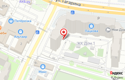 Блиндаж на улице Лацкова на карте