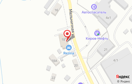 Торгово-сервисный центр Rezina на Мельничной улице на карте