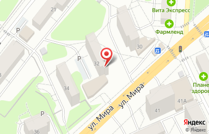 ОАО Банкомат, АКБ Абсолют Банк на улице Мира на карте