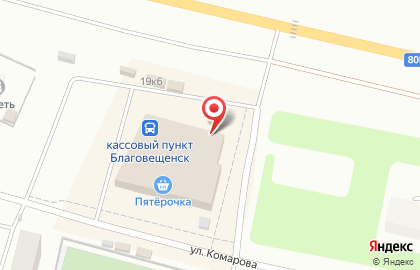 Магазин Дверной на улице Комарова на карте