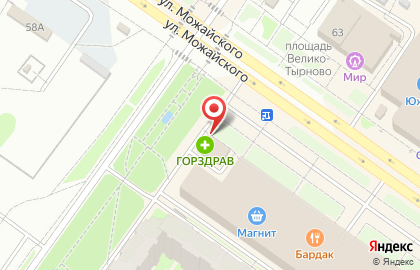 Киоск по продаже фруктов и овощей на улице Можайского на карте