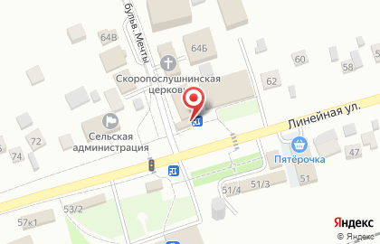 Киоск фастфудной продукции на Линейной улице на карте