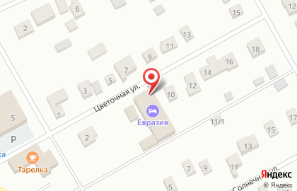 Гостиница Евразия на Цветочной улице на карте
