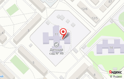 Детский сад комбинированного вида №49 в Ангарске на карте