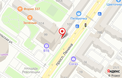 Фирменный магазин Охотно на проспекте Ленина на карте