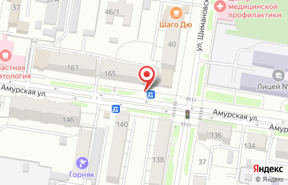 Киоск по продаже печатной продукции Амур-пресса на Амурской улице, 165 киоск на карте
