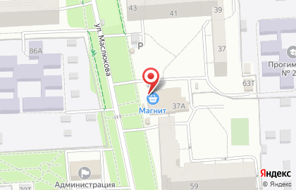Супермаркет Магнит на Молодёжной улице, 37а на карте