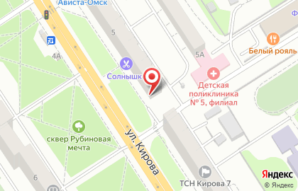 Торгово-производственная фирма Омские Окна на улице Кирова на карте