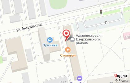 Управление социальной политики по Дзержинскому району на карте