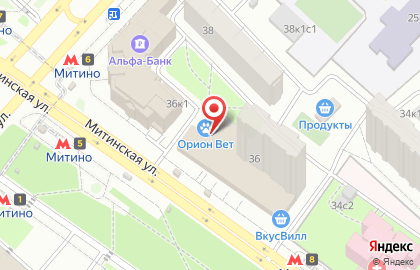 Цветочный центр Оптцвет на Митинской улице на карте