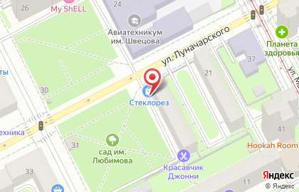 Салон-магазин Стеклорез на улице Луначарского на карте