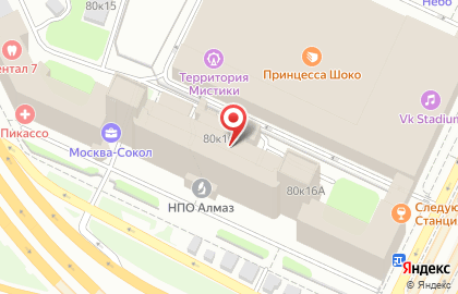 Контур на Ленинградском проспекте на карте