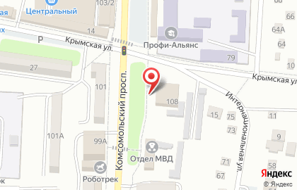 Отдел управления Федеральной службы государственной регистрации кадастра и картографии на Комсомольском проспекте на карте