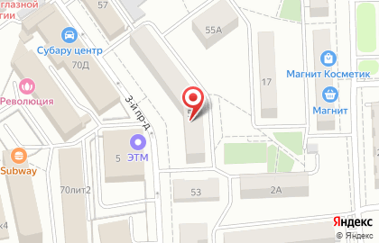 Продовольственный магазин Волжский утес в Октябрьском районе на карте
