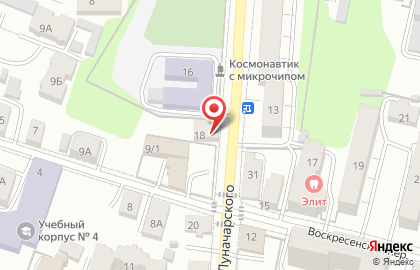 Магазин товаров для дома на улице Луначарского на карте