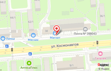 Аптека Липецкфармация на улице Космонавтов на карте