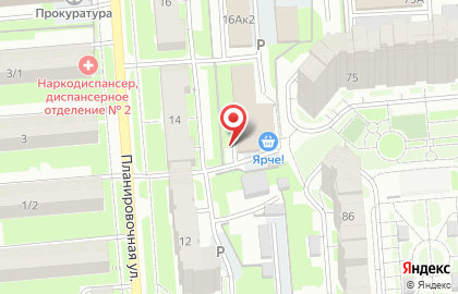 Киоск по продаже хлебобулочных изделий на улице Планировочная на карте