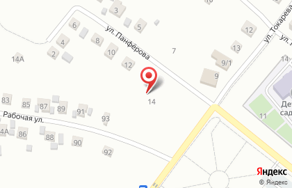 Детский сад №2 на улице Панфёрова на карте