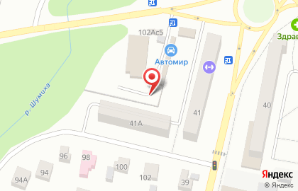 Шиномонтажная мастерская R116 на улице Максима Горького на карте