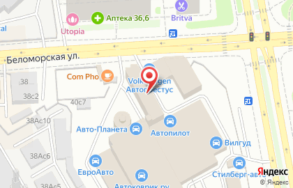 Автотехцентр MP-Lab на Беломорской улице, 40 стр 2 на карте